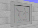Screen-shot Image : Wall paintings in The Barred Labyrinth - First person view 3D maze exploration game for Microsoft .NET Framework for Silverlight