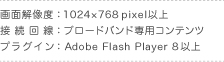 ʉ𑜓xF1024~768pixel^ڑFu[hoh^vOCFAdobe Flash Player 8ȏ